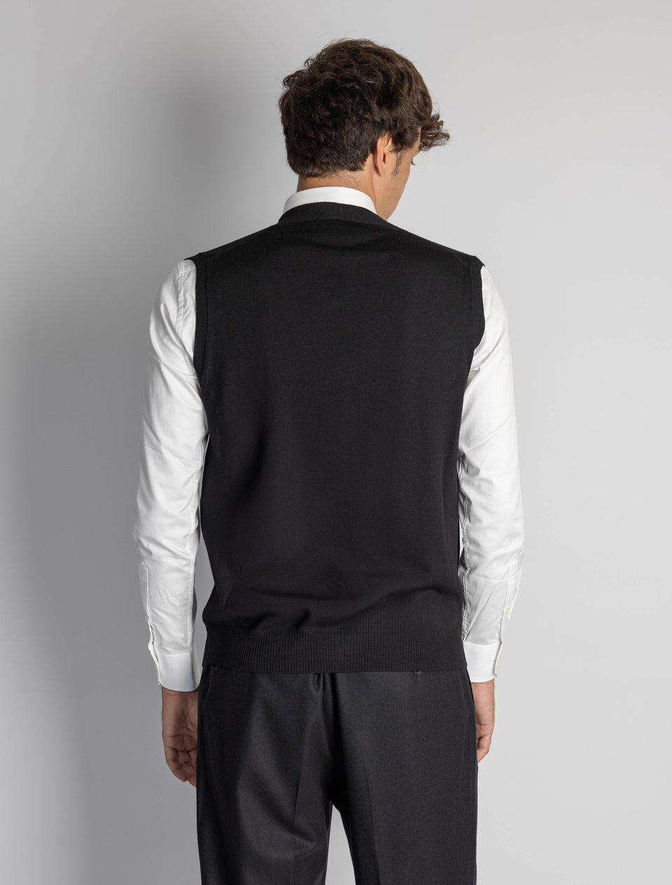 ALPHA STUDIO Gilet con Scollo a V Nero Consegna Veloce