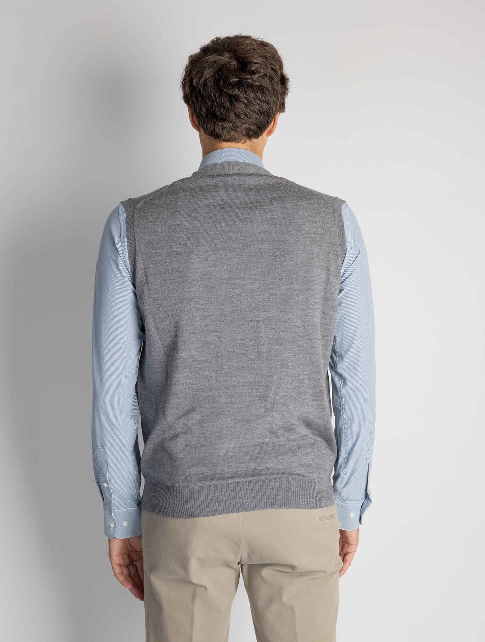 ALPHA STUDIO Gilet con Scollo a V Grigio Promozione Limitata