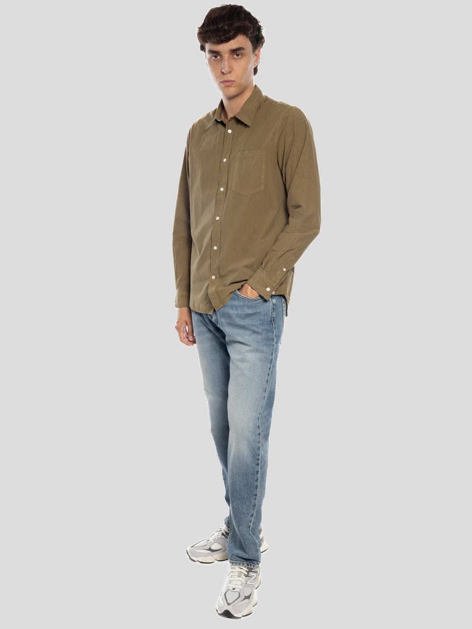 ICON DENIM Jeans Gamba Larga Kanye Blu Presa