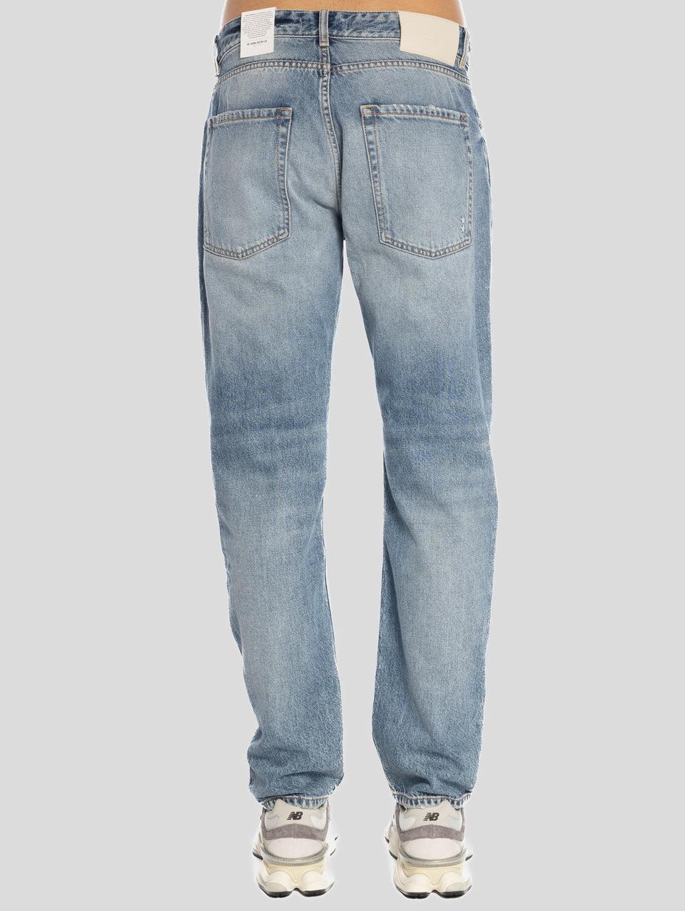 ICON DENIM Jeans Gamba Larga Kanye Blu Presa