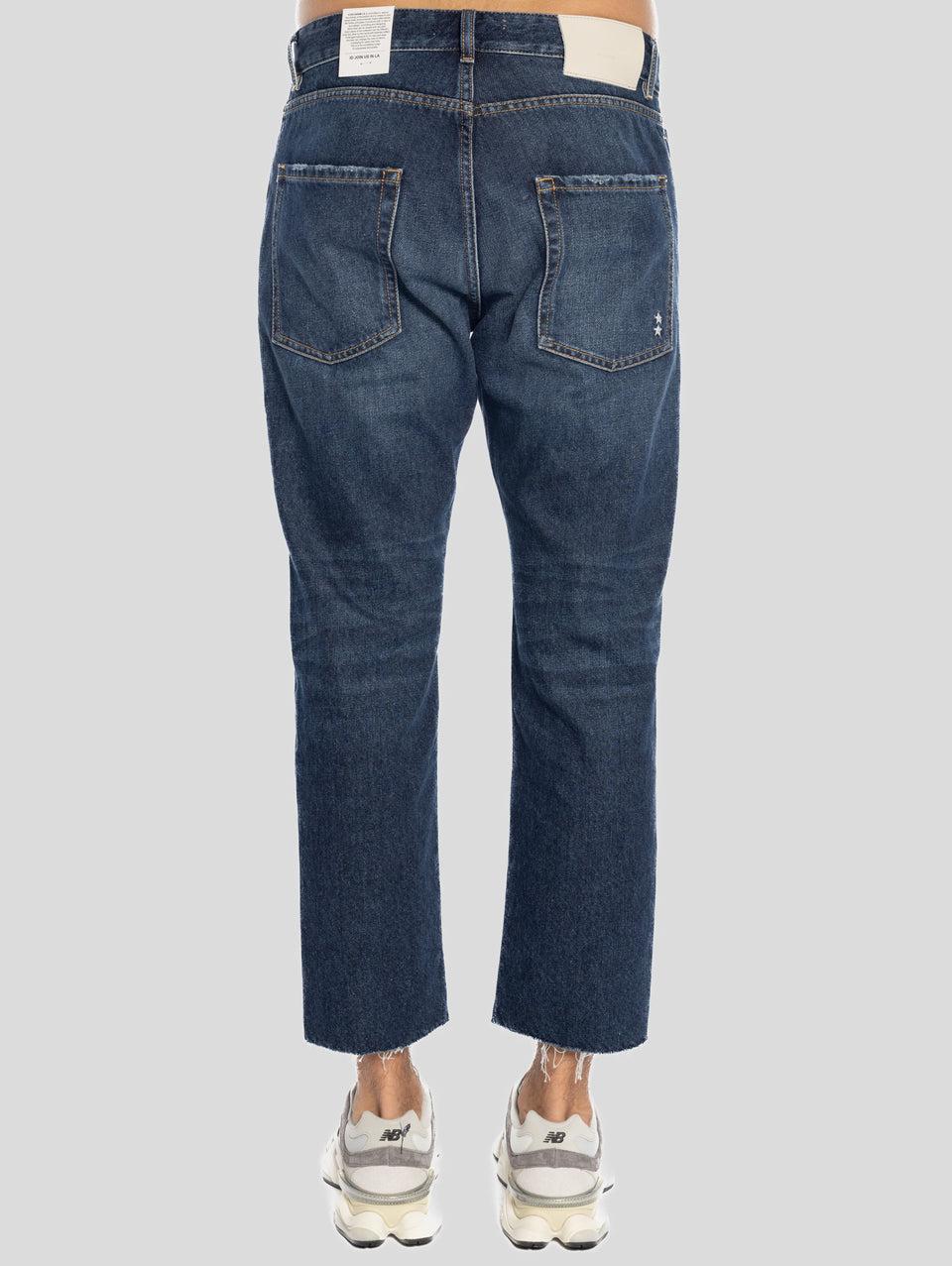 ICON DENIM Jeans Josh con Orlo Sfrangiato Blu Offerta