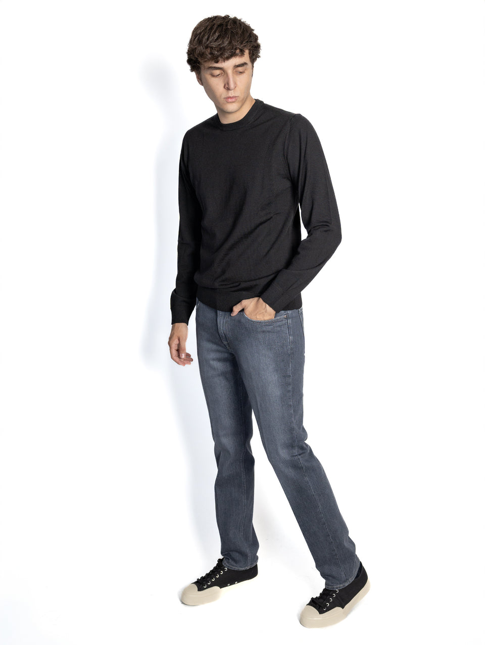 BRIGLIA 1949 Pantaloni in Denim Elasticizzato Grigio Hotsell