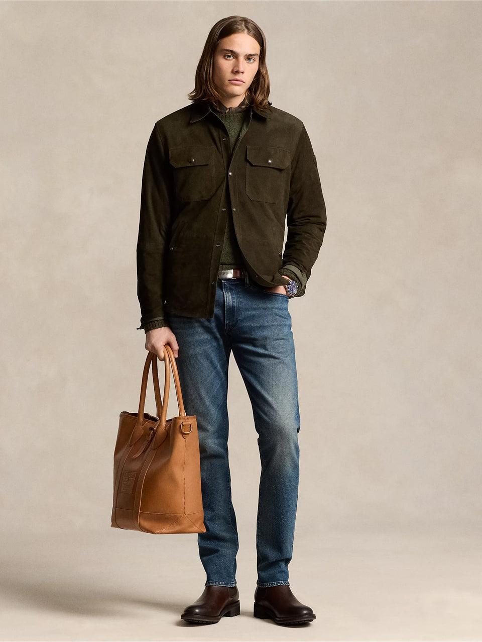 RALPH LAUREN Jeans Sullivan in Cotone Stretch Blu Vendita Economica