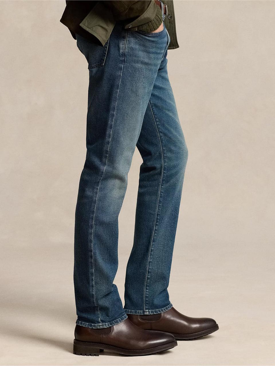 RALPH LAUREN Jeans Sullivan in Cotone Stretch Blu Vendita Economica