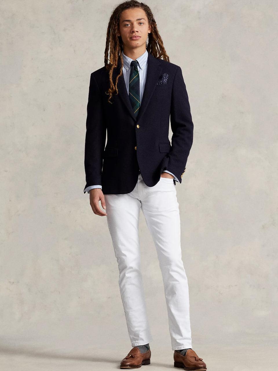 RALPH LAUREN Jeans Sullivan in Cotone Bull Slim Fit Bianco Vendite Flash