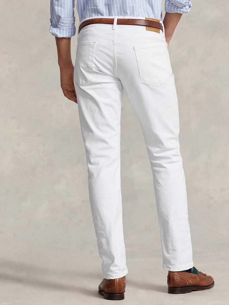 RALPH LAUREN Jeans Sullivan in Cotone Bull Slim Fit Bianco Vendite Flash
