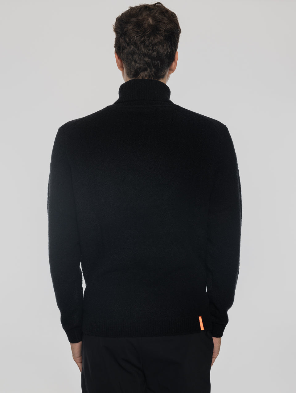 RRD Maglia Dolcevita in Lana Bouclé Nero Nuovo