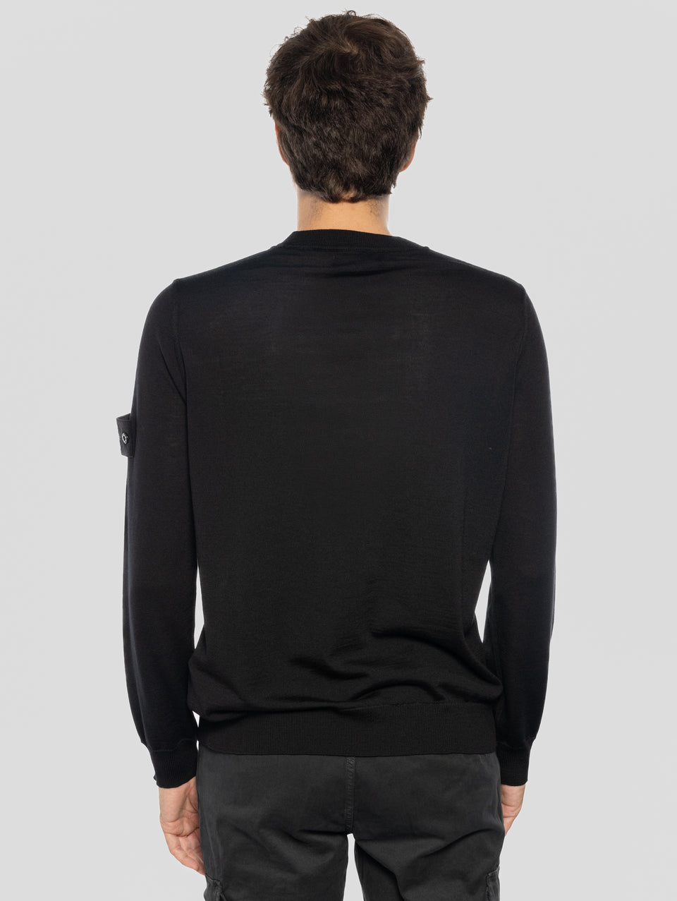 STONE ISLAND Maglia Girocollo Ghost in Lana Nero Negozi Online