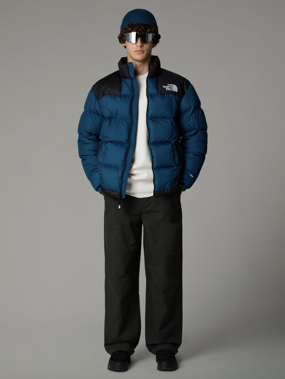 THE NORTH FACE Giaccone Corto Trapuntato in Piuma Lhotse Petrolio Sottocosto