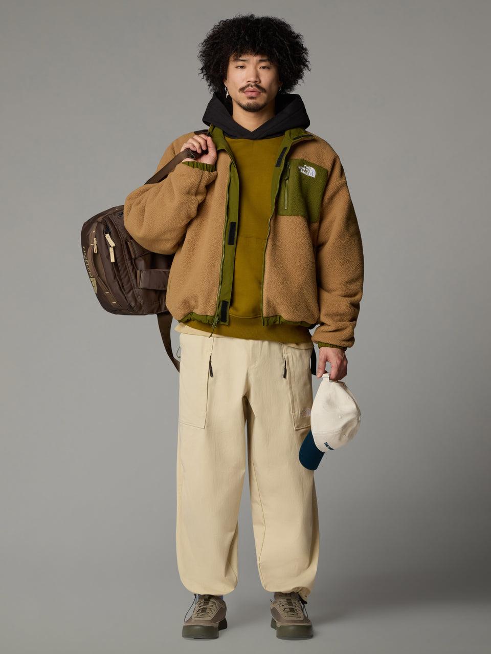 THE NORTH FACE Giacca da Uomo in Pile Reversibile Yumiori Beige/Verde Saldi Di Fabbrica