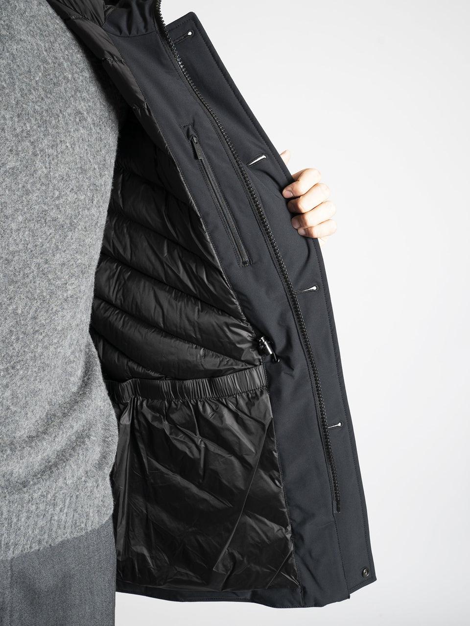 WOOLRICH Parka Arctic in Tessuto Stretch Nero Promozione temporanea