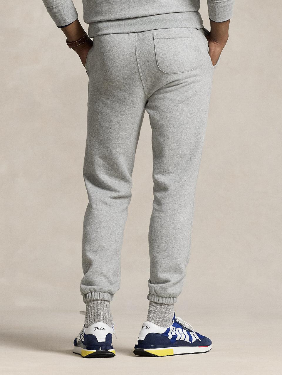 RALPH LAUREN Pantaloni Joggers in Misto Cotone Grigio Nuovo