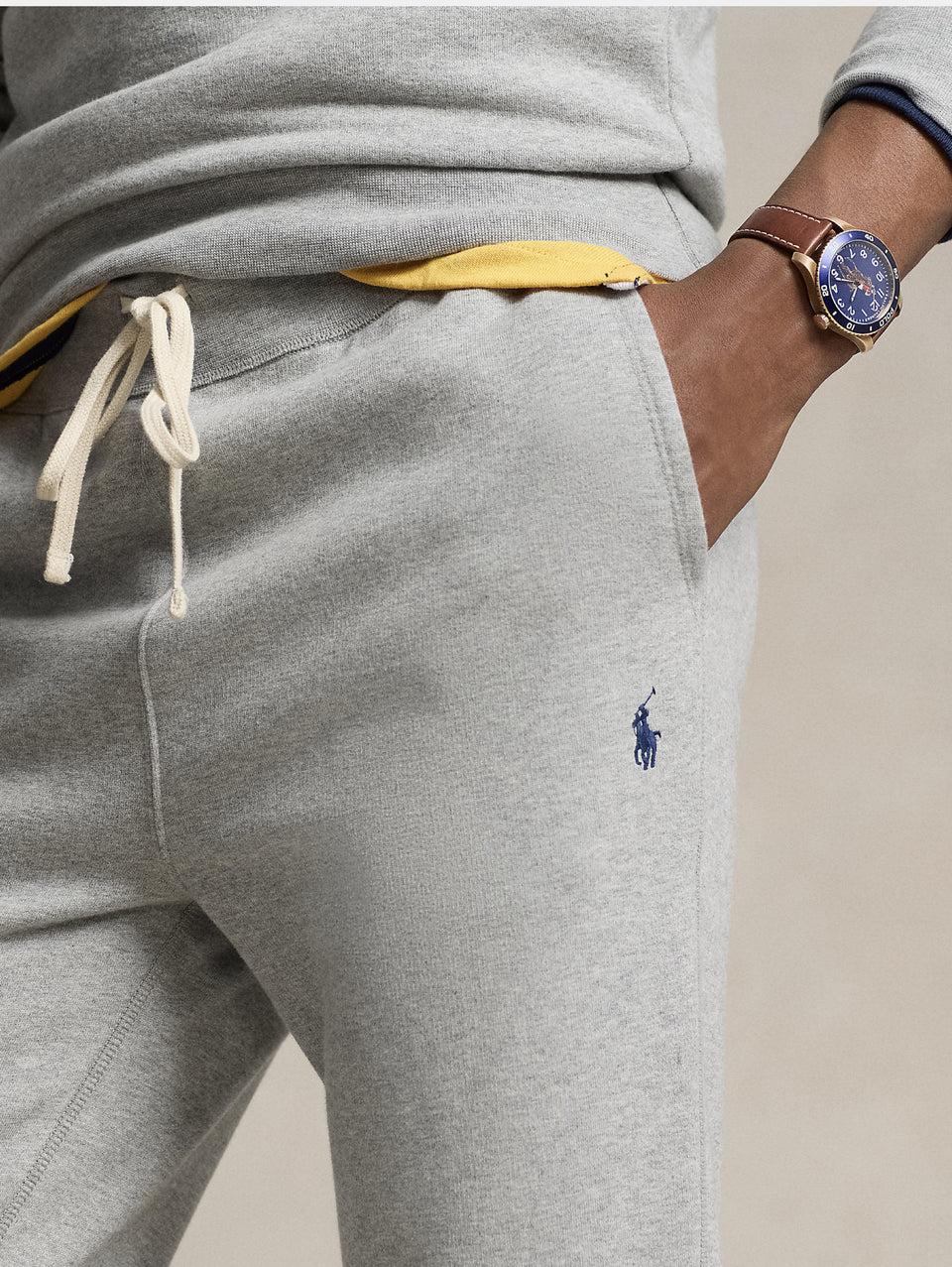 RALPH LAUREN Pantaloni Joggers in Misto Cotone Grigio Nuovo