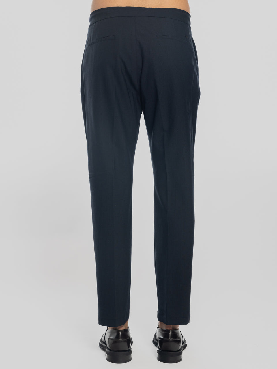 CLOSED Pantaloni con Coulisse in Fresco Lana Blu Qualità