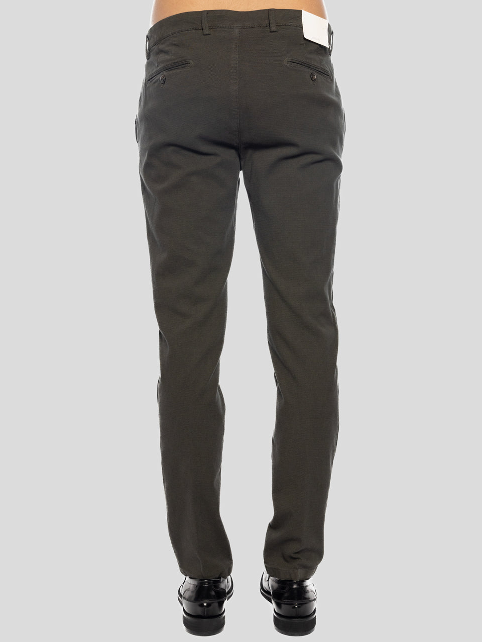 BRIGLIA 1949 Pantaloni Slim in Cotone Armaturato Verde Promozione