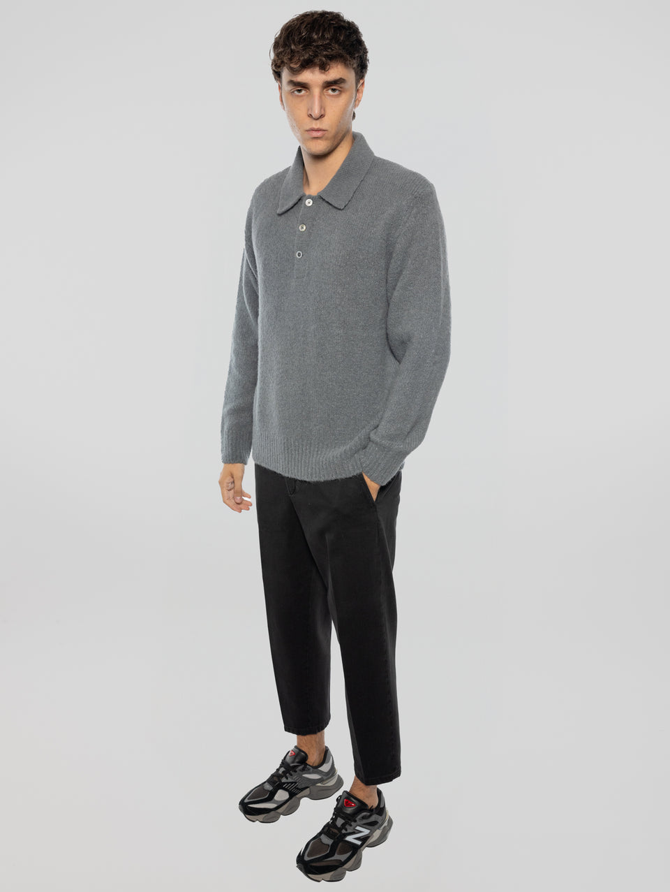 BRIGLIA 1949 Pantaloni in Bull Denim con Pinces Nero Soddisfazione Garantita