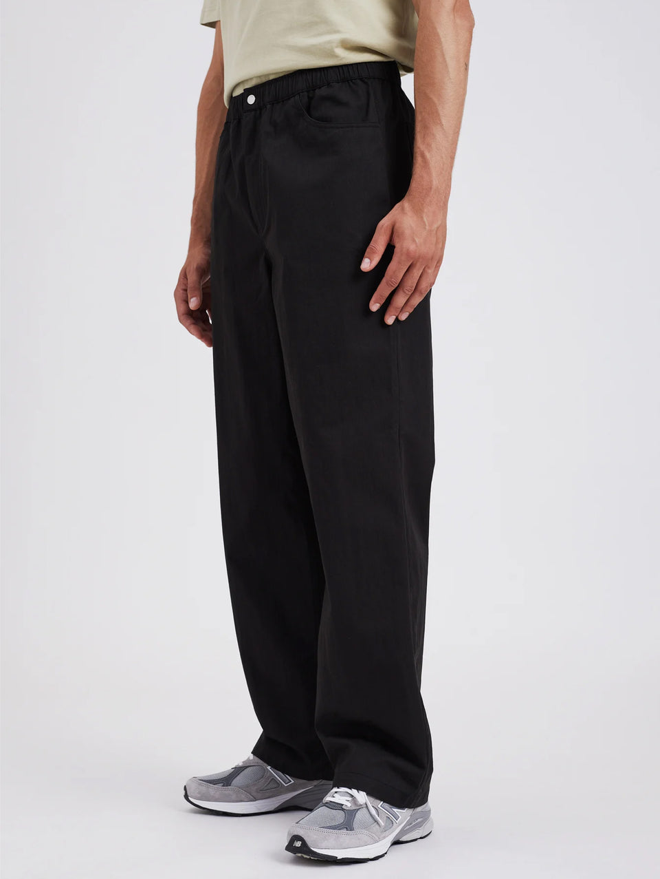 NORSE PROJECTS Pantaloni con Coulisse in Micro Twill Nero Negozi Online
