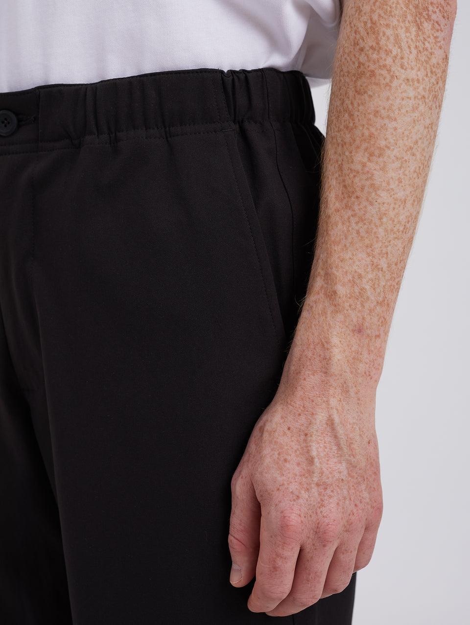 NORSE PROJECTS Pantaloni in Solotex con Elastico in Vita Nero Consegna Veloce