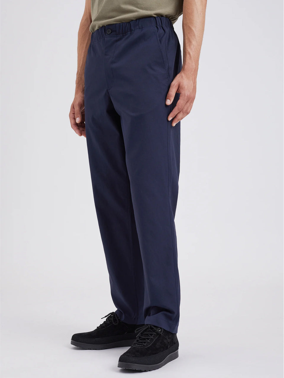 NORSE PROJECTS Pantaloni in Solotex con Elastico in Vita Blu Promozione Limitata