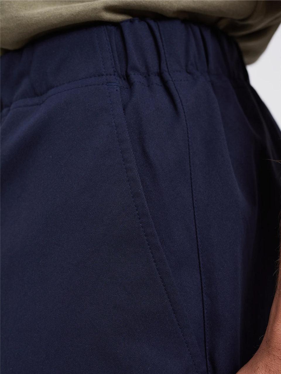 NORSE PROJECTS Pantaloni in Solotex con Elastico in Vita Blu Promozione Limitata