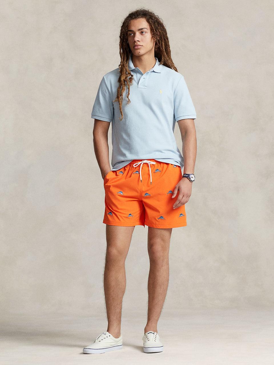 RALPH LAUREN Polo in Mesh Slim Fit Blu Cielo Economico