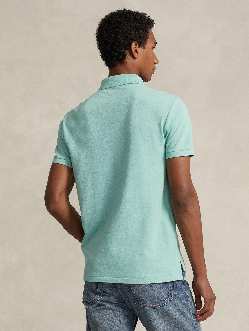 RALPH LAUREN Polo in Mesh Slim Fit Acqua Online