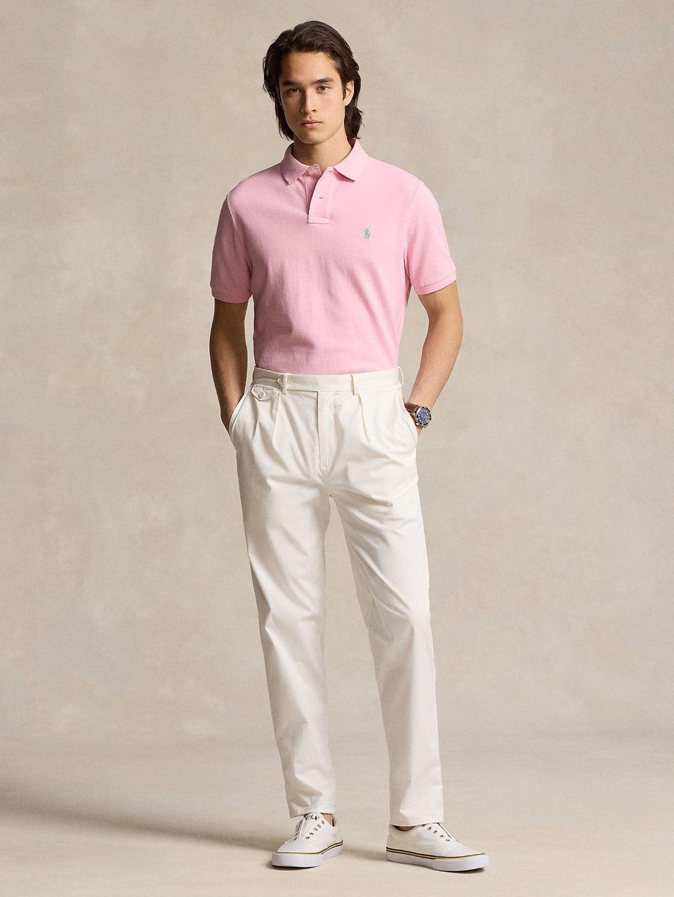 RALPH LAUREN Polo in Mesh Slim Fit Rosa Outlet