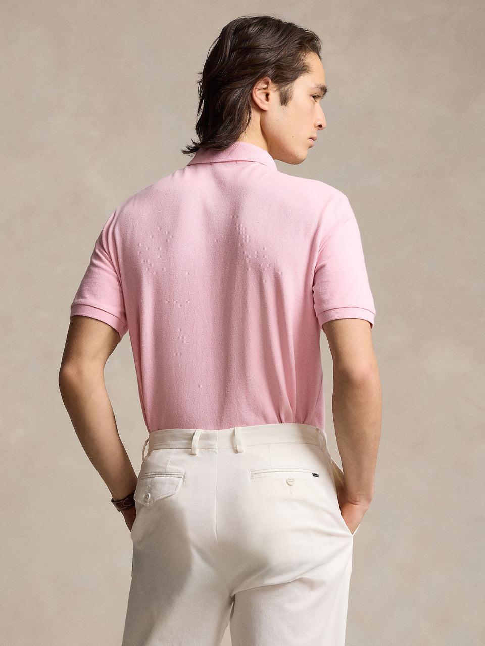 RALPH LAUREN Polo in Mesh Slim Fit Rosa Outlet