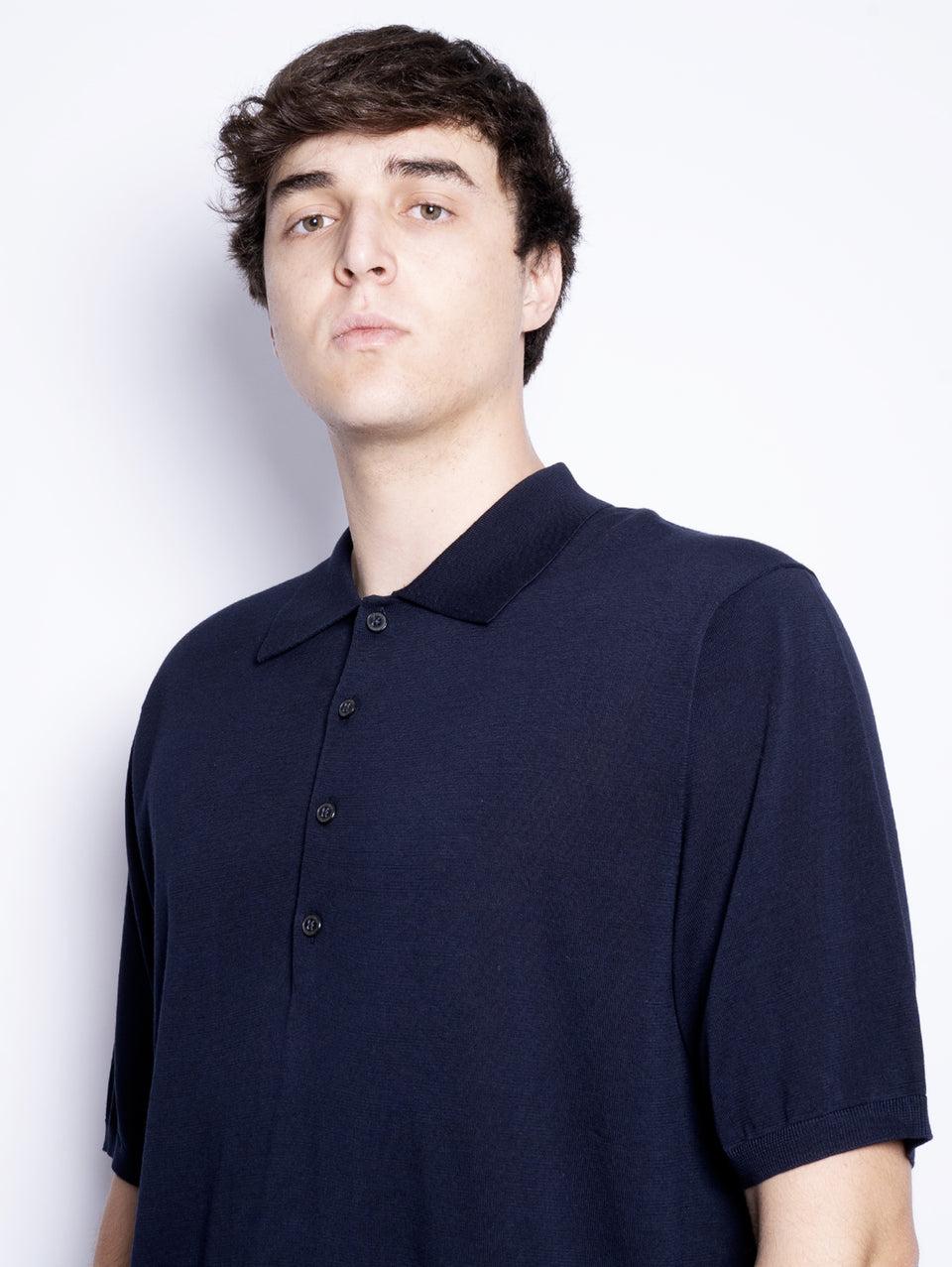 CLOSED Polo in Cotone Extrafine Blu Notte Spedizione Gratuita