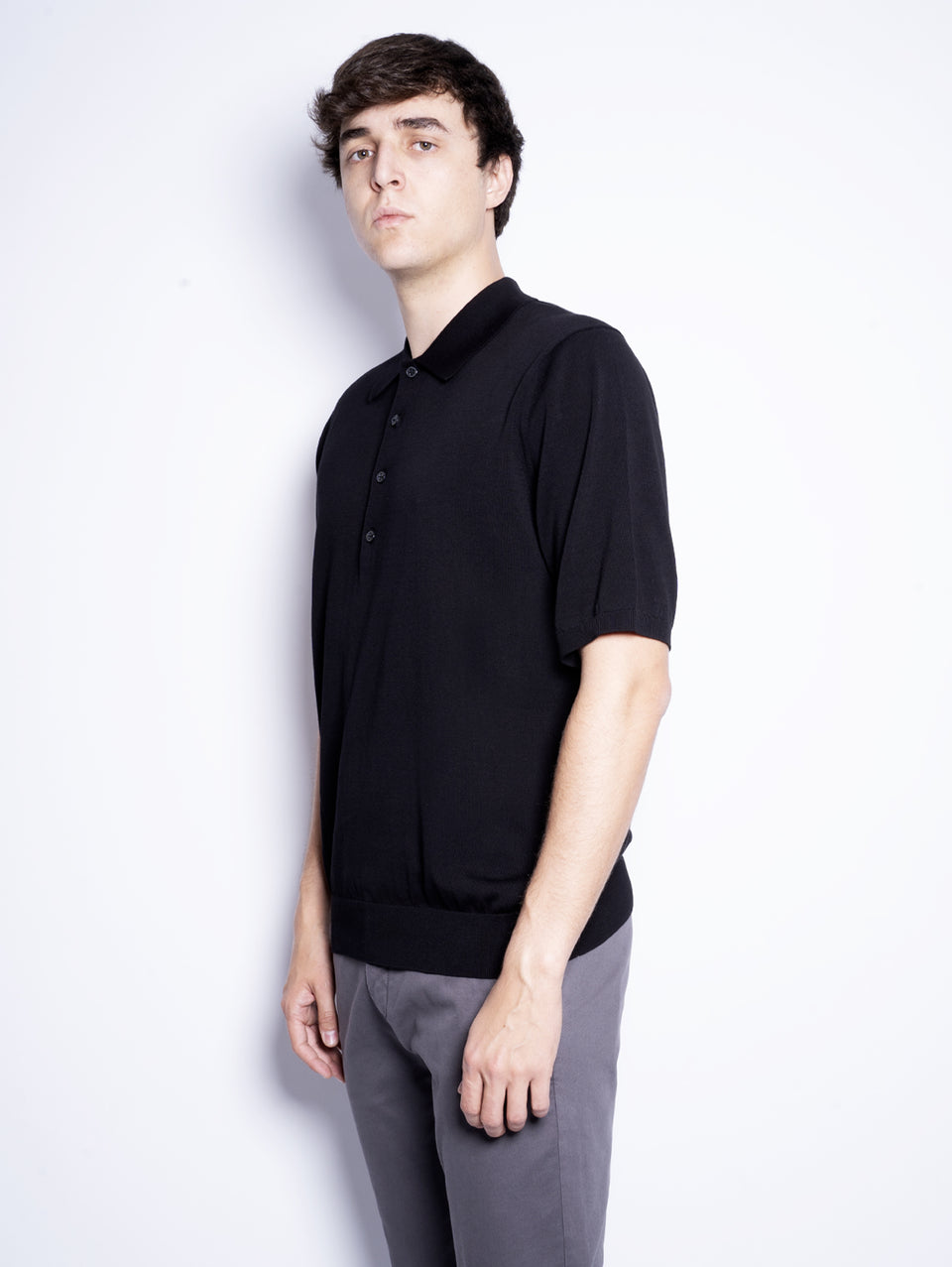 CLOSED Polo in Cotone Extrafine Nero Offerte