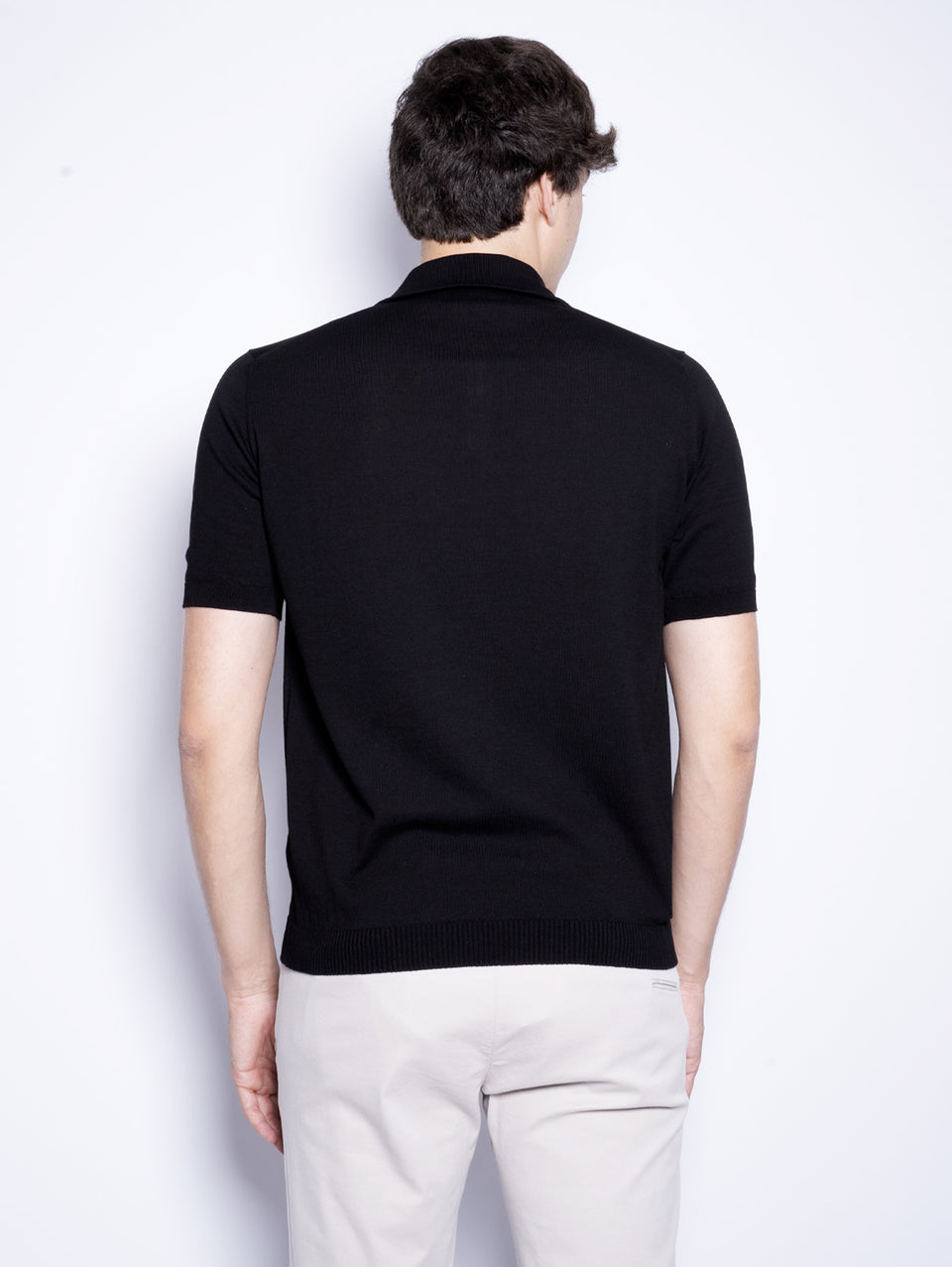 ALPHA STUDIO Polo con Tre Bottoni Nero Hotsell