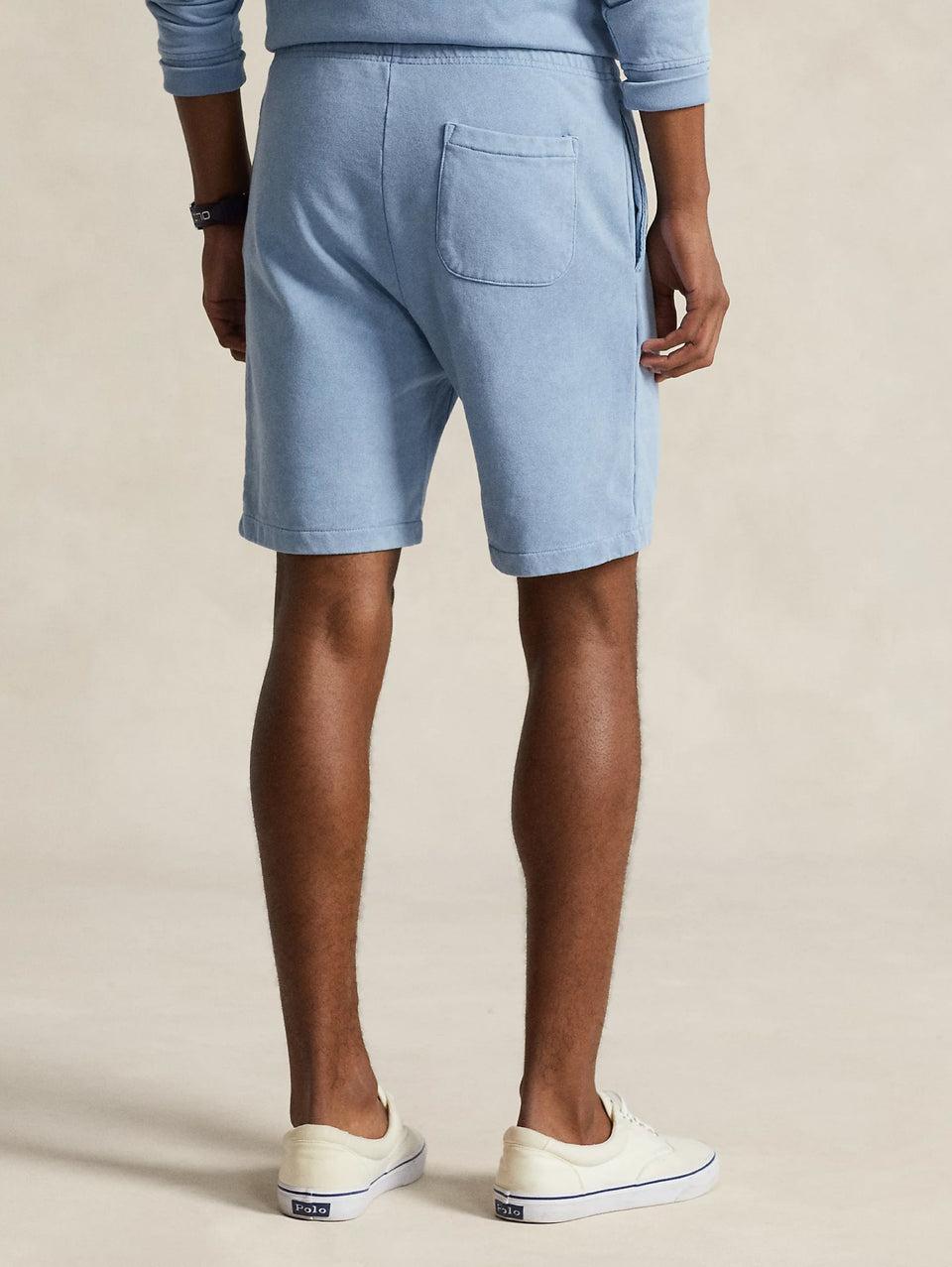 RALPH LAUREN Shorts in Cotone Loopback Celeste Nuova