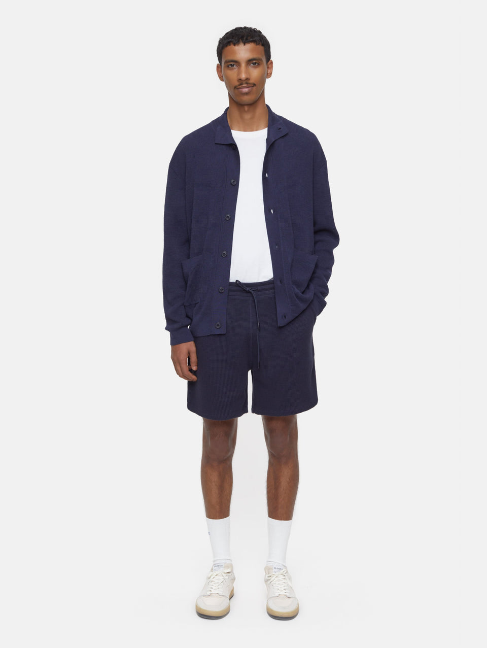 CLOSED Pantaloncini in Maglia Waffle Blu Qualità