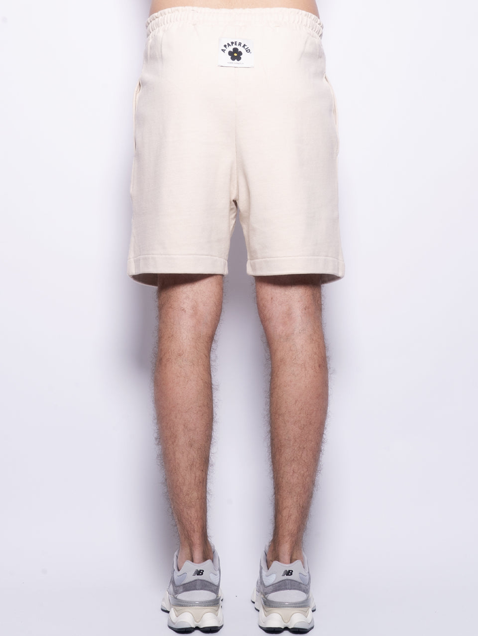 A PAPER KID Shorts in Felpa con Pince Sabbia Promozione