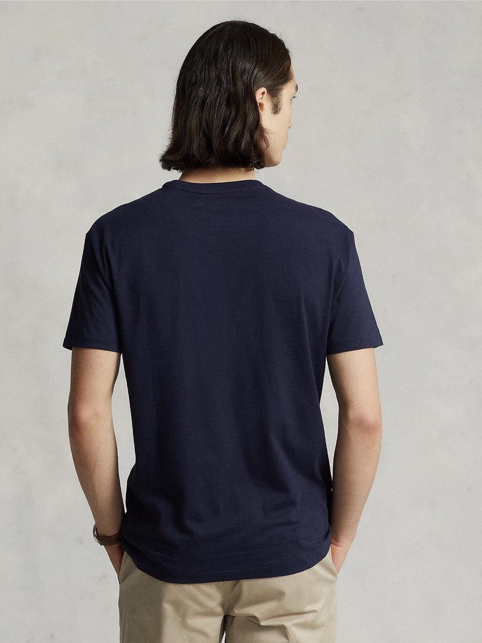 RALPH LAUREN T-shirt in Cotone Basica Inchiostro Acquista Ora