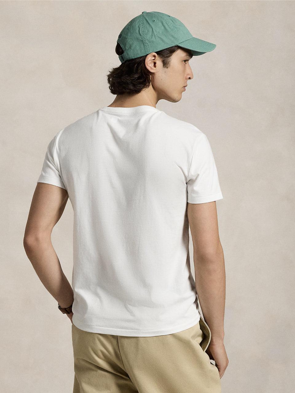 RALPH LAUREN T-shirt in Cotone Basica Bianca Consegna Veloce