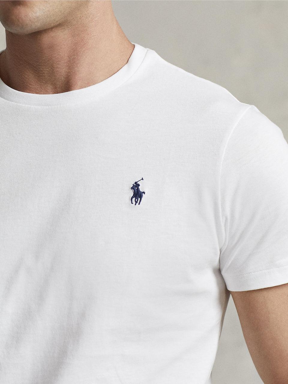 RALPH LAUREN T-shirt in Cotone Basica Bianca Consegna Veloce