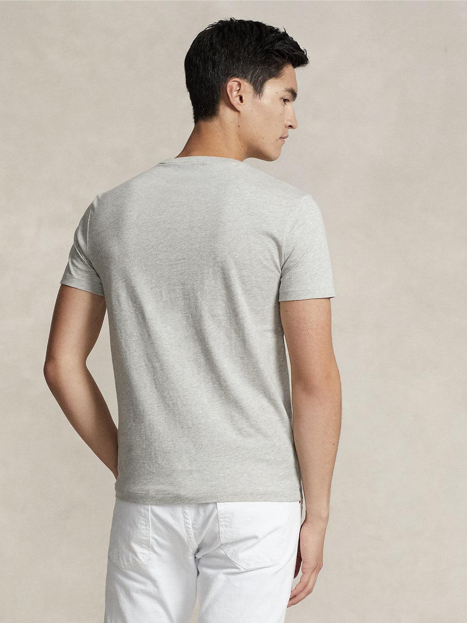 RALPH LAUREN T-shirt in Cotone Basica Grigio Promozione Limitata
