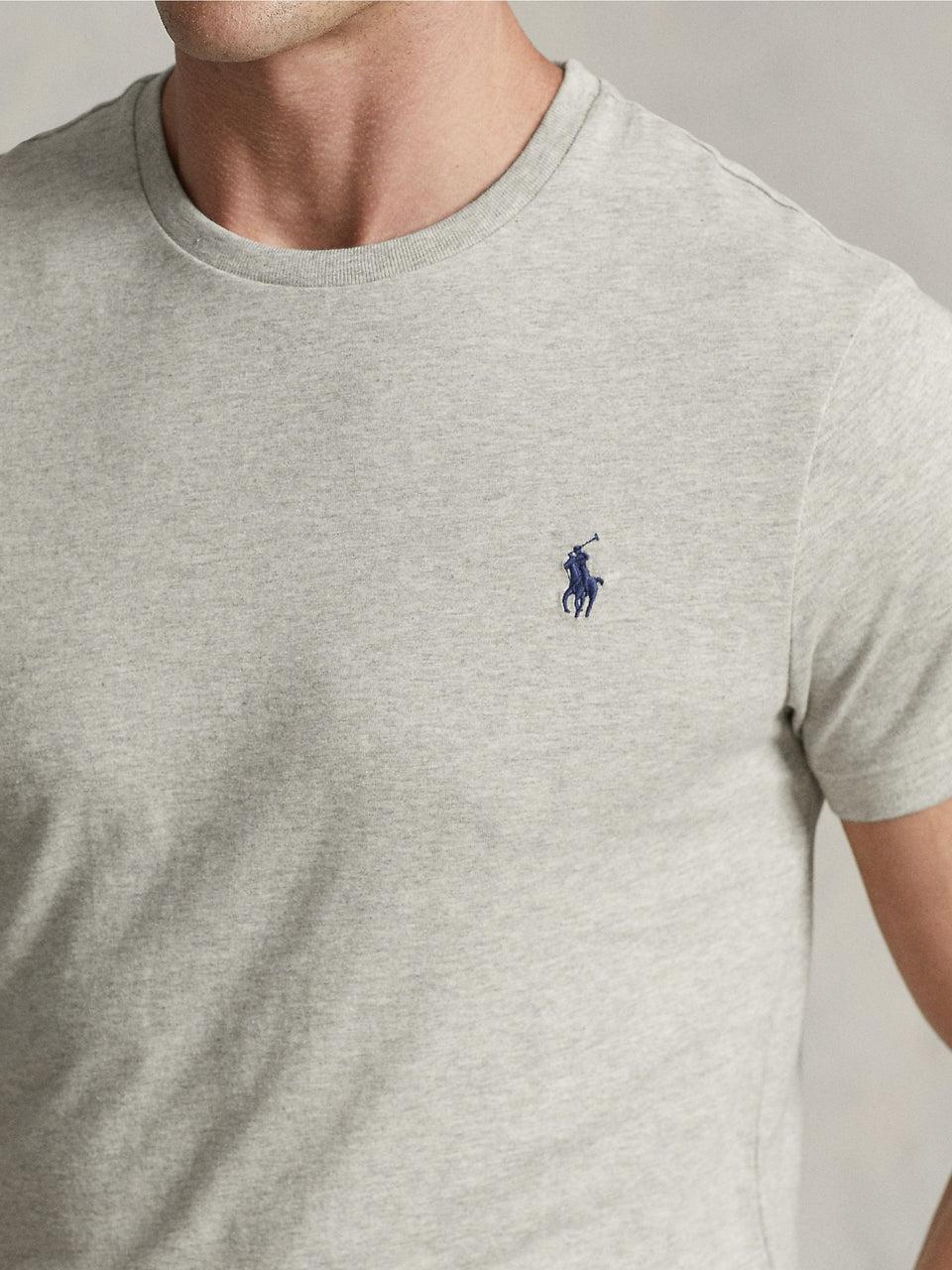 RALPH LAUREN T-shirt in Cotone Basica Grigio Promozione Limitata