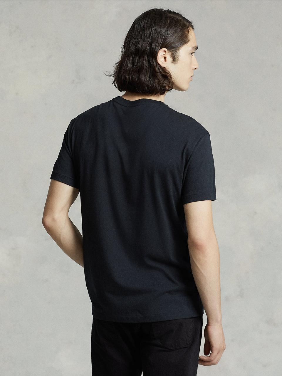 RALPH LAUREN T-shirt in Cotone Basica Nero Fino Al -60%