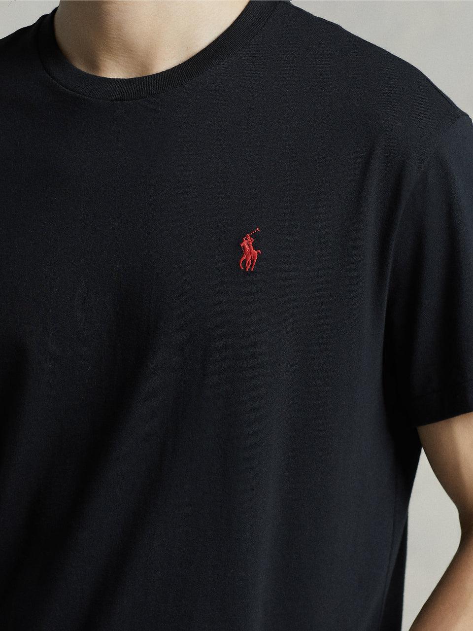 RALPH LAUREN T-shirt in Cotone Basica Nero Fino Al -60%