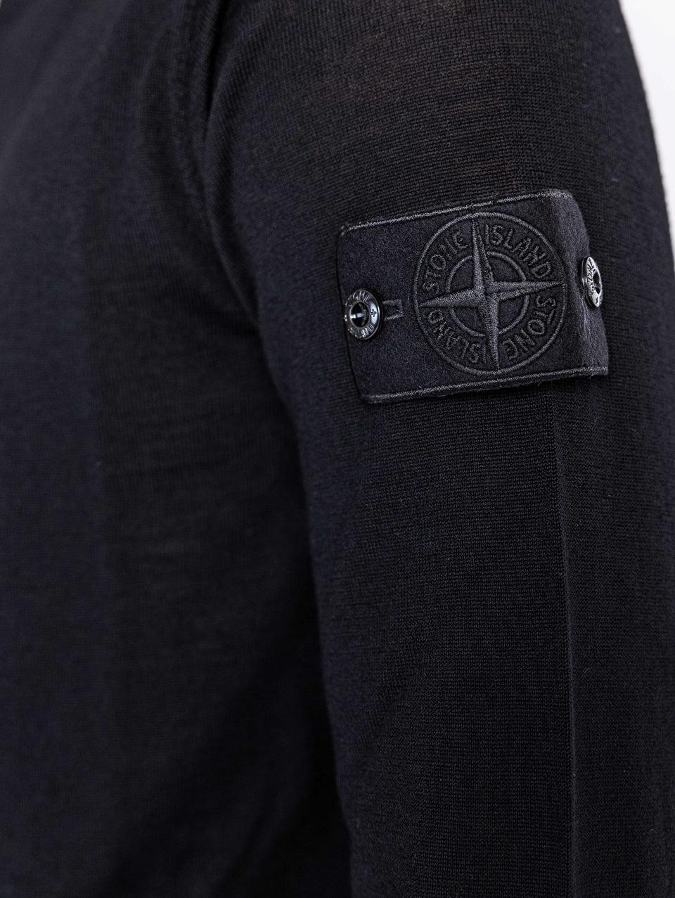STONE ISLAND Maglia Collo Alto Ghost in Lana Nero Novità