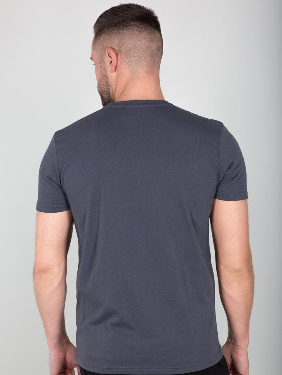 ALPHA INDUSTRIES T-shirt con Logo sul Petto Grigio Outlet