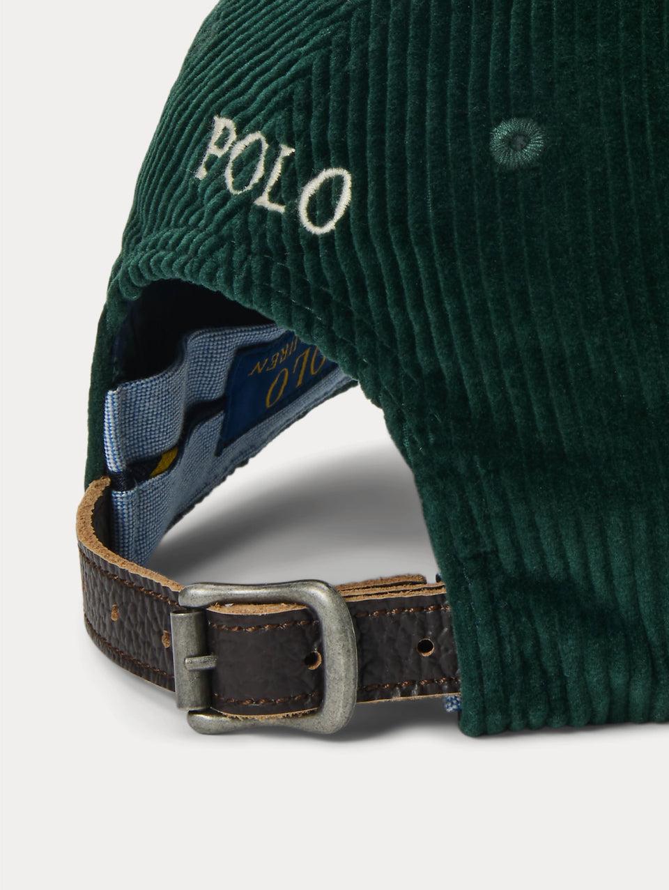 RALPH LAUREN Cappello in Velluto a Coste Verde Nuovi prodotti