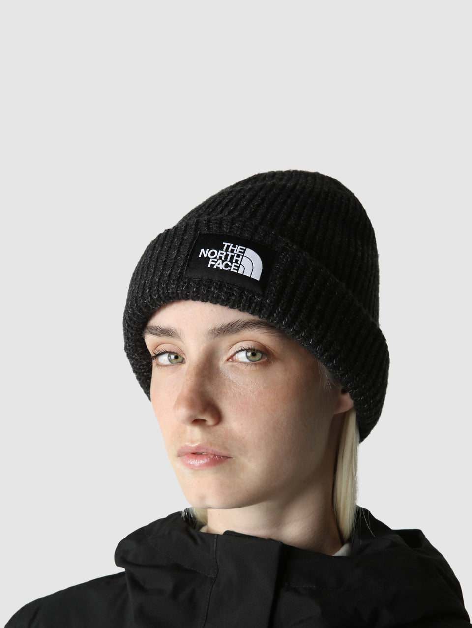 THE NORTH FACE Berretto in Maglia a Coste con Logo Nero Offerte speciali
