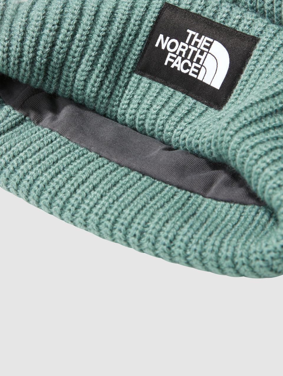 THE NORTH FACE Berretto in Maglia a Coste con Logo Salvia Consegna Veloce