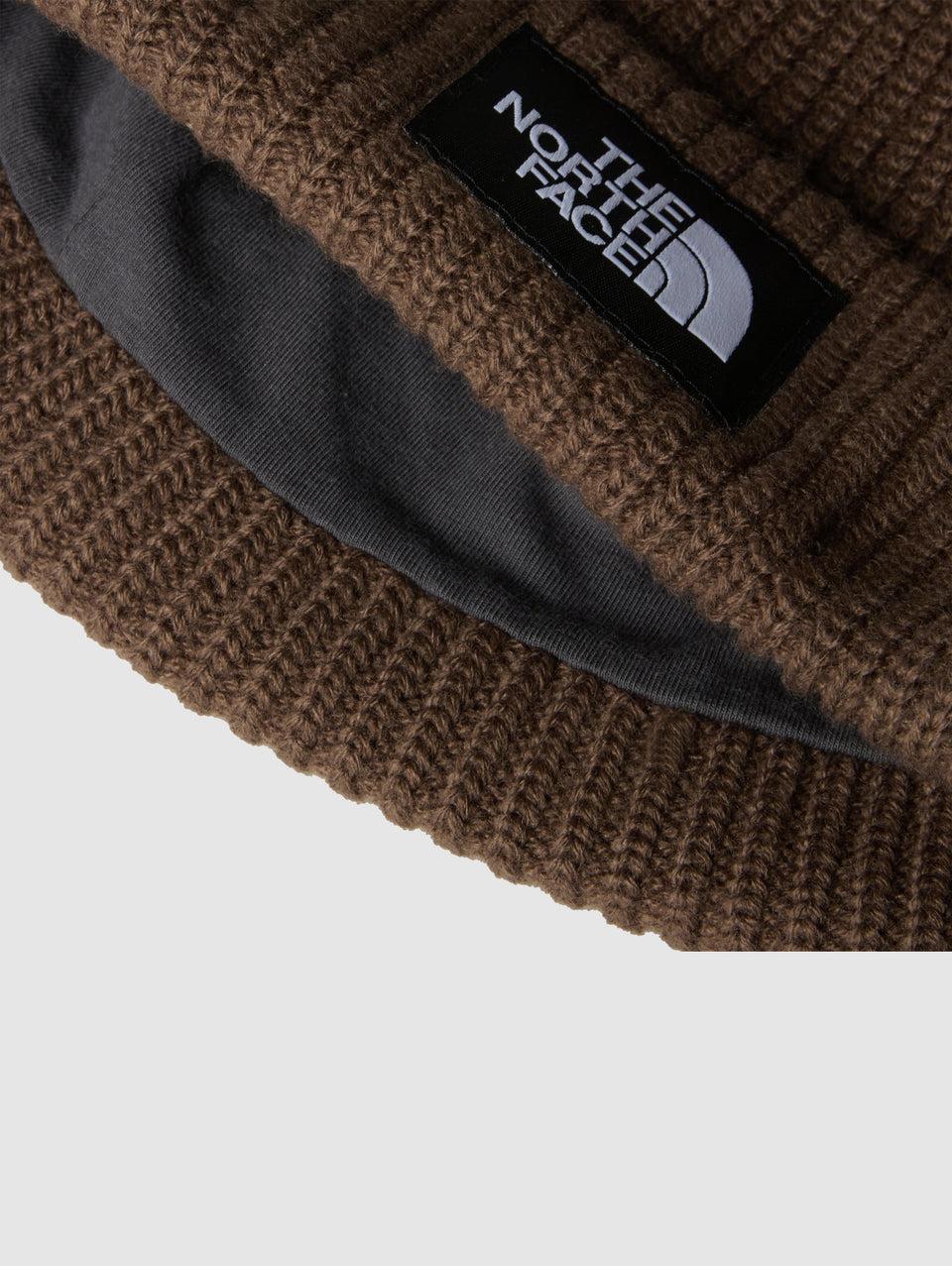 THE NORTH FACE Berretto in Maglia a Coste con Logo Marrone Sconti VIP