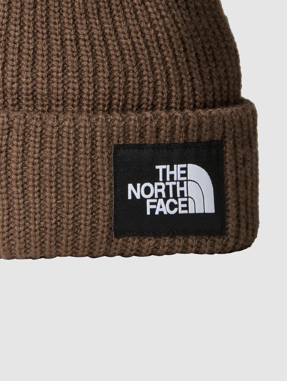 THE NORTH FACE Berretto in Maglia a Coste con Logo Marrone Sconti VIP