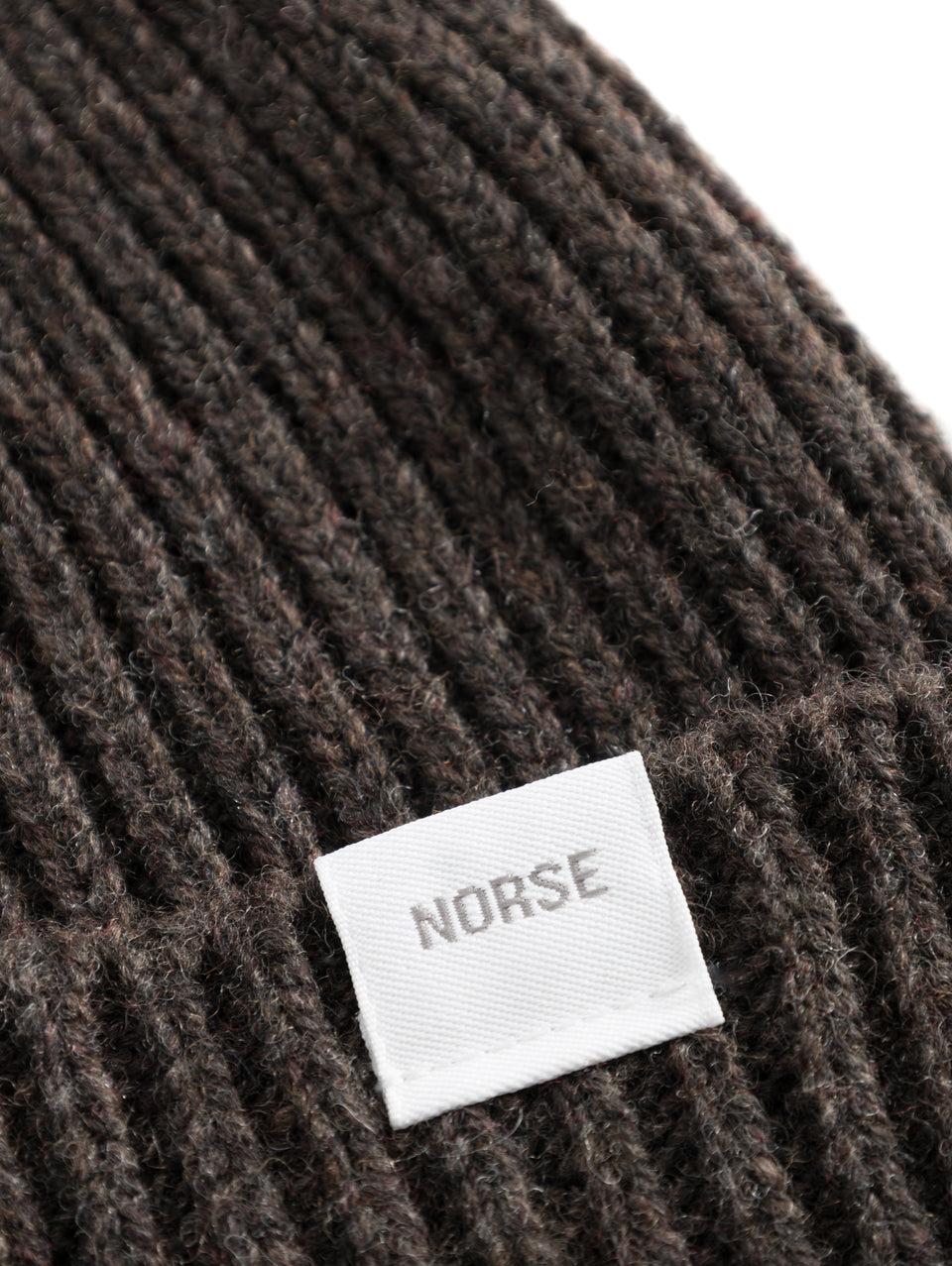 NORSE PROJECTS Berretto in Lana a Coste Marrone Offerta settimanale