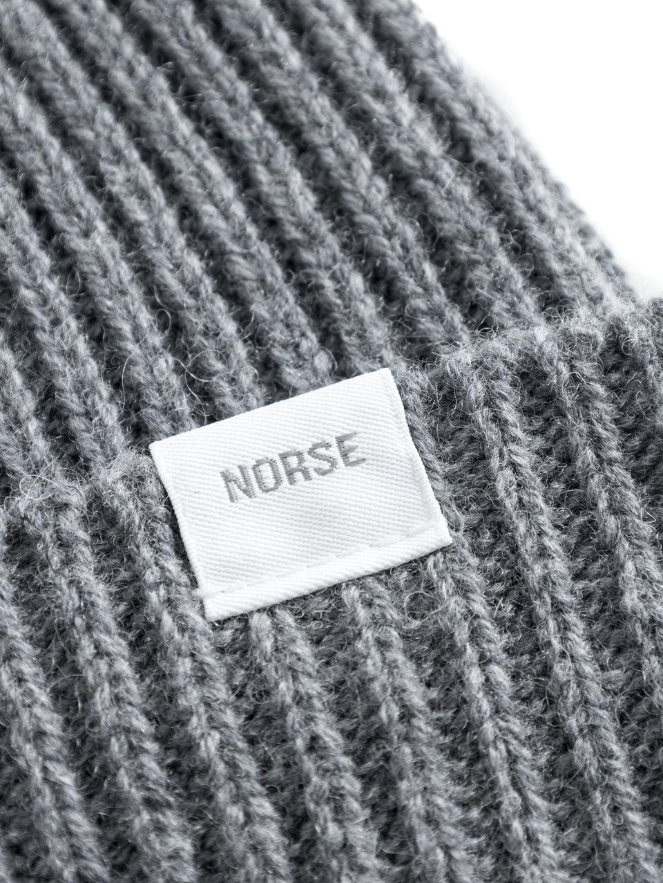 NORSE PROJECTS Berretto in Lana a Coste Grigio Convenienza